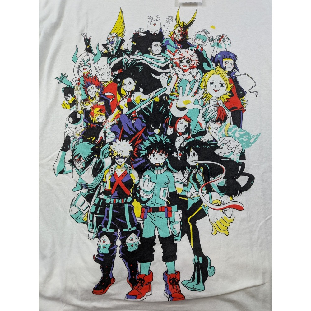 rue21 My Hero Academia Anime Graphic T-Shirt Mens XXL White Deku All Might New